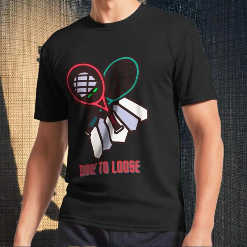 Badminton Logo - Мужская футболка с забавным принтом в