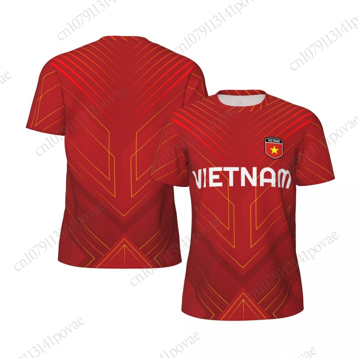 Badminton Vietnam - Футболки с флагом ВЬЕТНАМ для мужчин