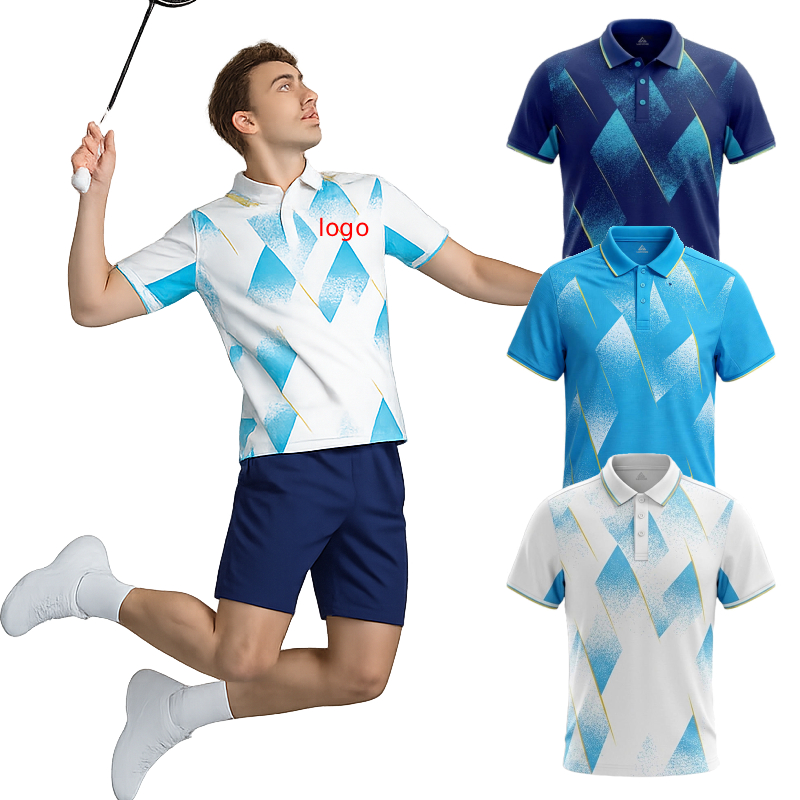 Badminton Logo - Мужская футболка-поло для бадминтона с индивидуальным